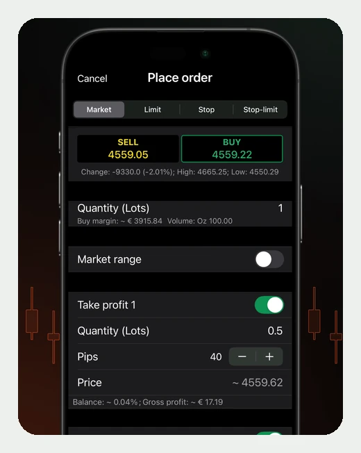 cTrader ऐप का स्क्रीन: प्रॉप ट्रेडिंग में टर्मिनल और प्लैटफ़ॉर्म
